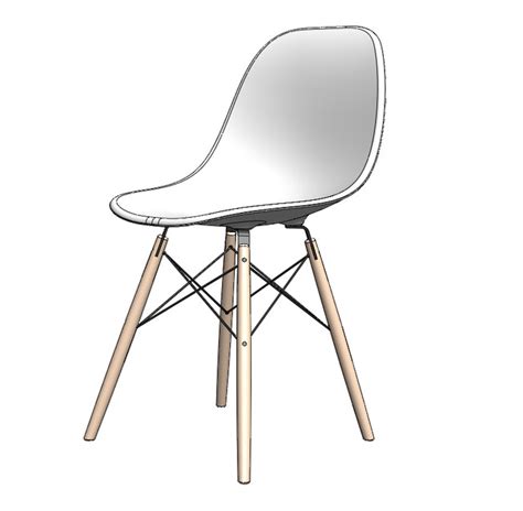 Eames Chair 3d Cad Model Library Grabcad