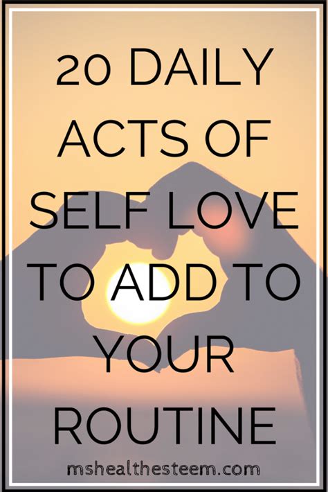 20 Daily Acts Of Self Love