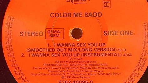 Color Me Badd I Wanna Sex You Up Smoothed Out Mixlong Version