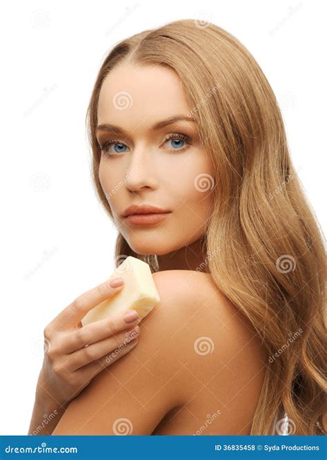 Woman With Soap Stock Photo Image Of Clean Pampering 36835458
