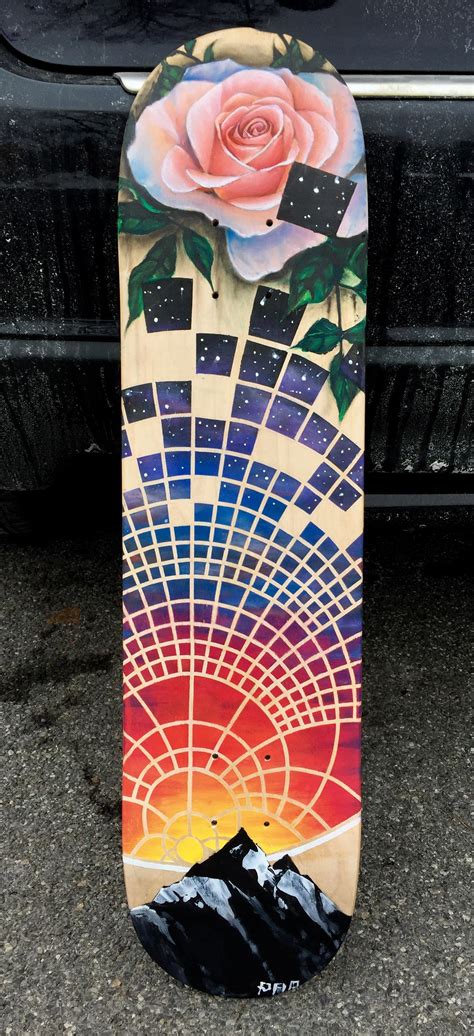 Painted This Skateboard For A Skate Deck Art Show I Was In Used Oil