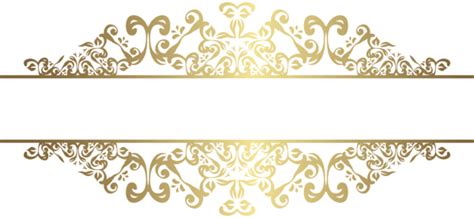 Gold Decorative Element PNG Clip Art Bingkai Undangan Desain