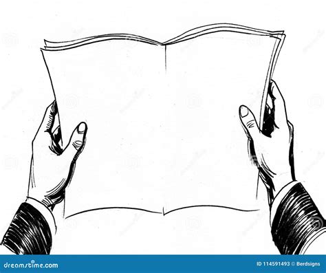 Hands And Open Book Stock Illustration Illustration Of Black 114591493
