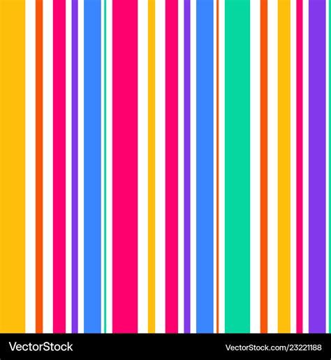 Abstract Seamless Rainbow Color Stripes Line Vector Image