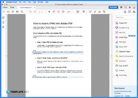 How To Insert A PNG Into Adobe PDF