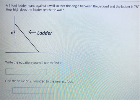 Answered: A 6-foot ladder leans against a wall so… | bartleby