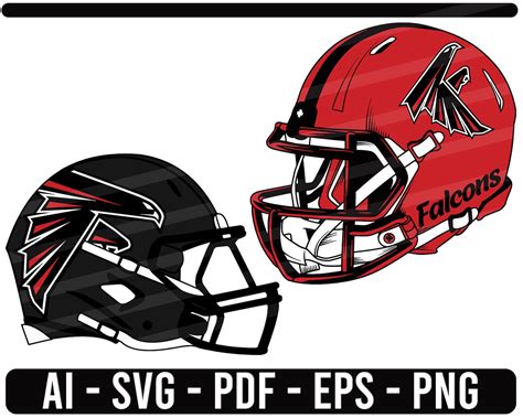 Atlanta Falcons Helmet Svg Nfl Sports Logo Football Cut File Etsy