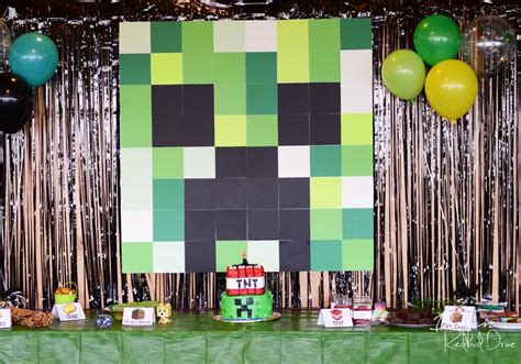 Minecraft Birthday Backdrop