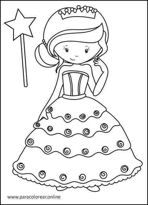 Princesa Para Colorear Vestido Fiesta Libro Para Colorear 45 Off