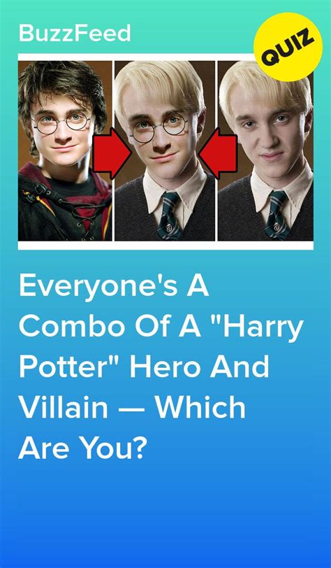 two harry potters with the caption everyone s a combo of a harry potter hero and villain which