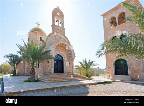 Greek Orthodox Stjohn The Baptist Church In Baptism Site On Jordan