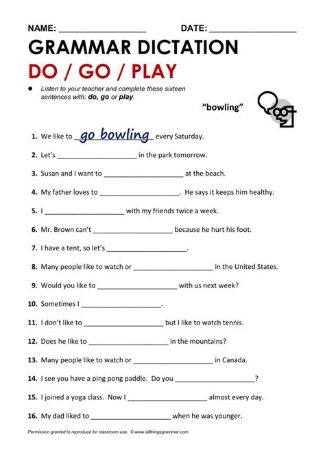 Play Go Do Worksheet Online Exercise For Pre Intermediate