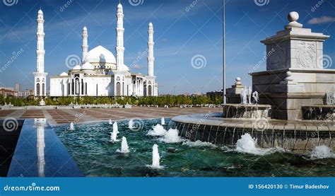 Hazrat Sultan Mosque In Nursultan Astana City Stock Photo Image Of