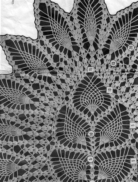 Oval Pineapple Bordered Doily Pattern Design 7201 Doily Patterns