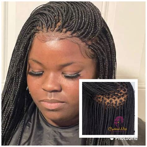 Super Micro Box Braids On A Full Lace In 26 Long Etsy