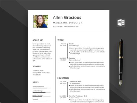 Our professional resume designs are proven to land interviews. Word Resume Template Free Download 2020 - Daily Mockup