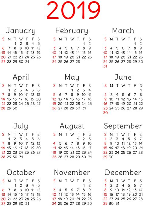 2019 Calendar Clipart 14 Free Cliparts Download Images On Clipground 2023