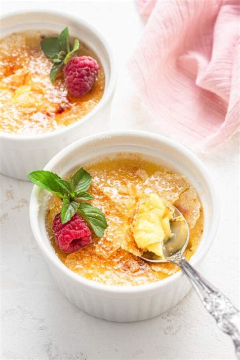 Homemade Creme Brulee Dessert For Two