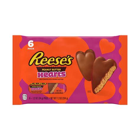 Reese S Milk Chocolate Peanut Butter Hearts Candy Valentine S Day Oz Pack Pack