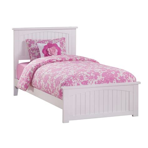 Atlantic Furniture Nantucket White Twin Traditional Bed With Matching