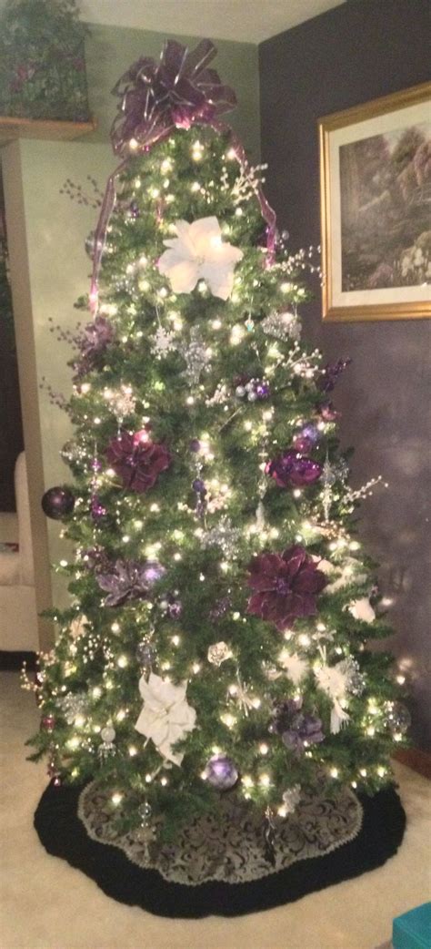 Our Purple And Silver Christmas Tree Silver Christmas Tree Christmas