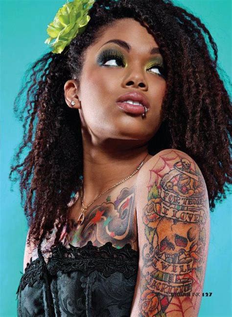 Color Ink On Darker Skin Tone Beautiful Black Tattoos Body Art