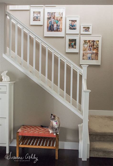 Maybe you would like to learn more about one of these? white ikea ribba frames staircase collage | Photo walls | Decorating stairway walls, Staircase ...