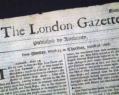 Worlds Oldest Newspaper 1686 Gazette Over 340 Years Old