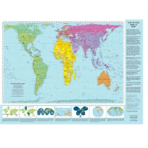 Peters Equal Area Wall Map Laminated Our Products Aux Quatre