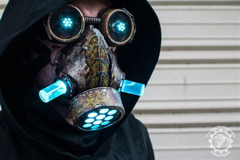 Cyanochrist Cyberpunk Dystopian Light Up Mask By Twohornsunited On