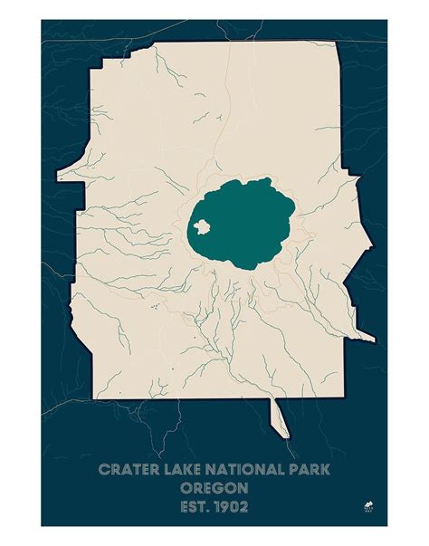 Crater Lake National Park Map National Parks Map Crater Lake