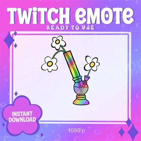 Rainbow Vase Emote 1080p Reaction Emote For Etsy