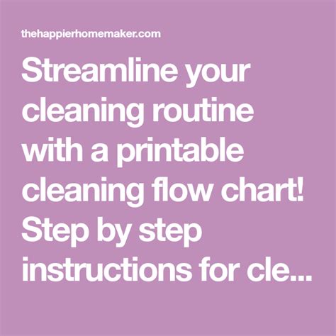Streamline Your Cleaning Routine With A Printable Cleaning Flow Chart