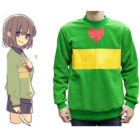 Unisex Anime Cos Undertale Sans Chara O Neck Hoodie Cosplay Costumes