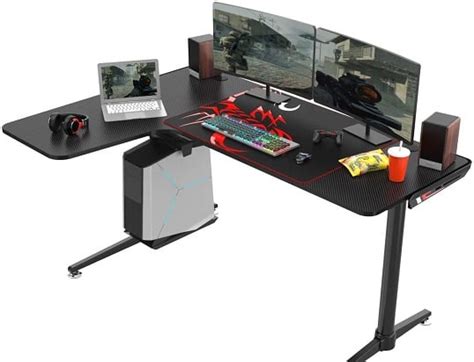 1.the l shape corner gaming desk measures 63(l) x 43(w) x 30(h). The Best L-Shape Desk for Gaming Today! Top 10 Gaming Desk