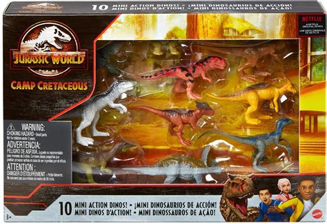 Jurassic World Camp Cretaceous Action Dinos Mini Figure 10 Pack Mattel