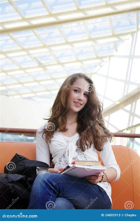 Girl In Campus Stock Image Image Of Female Person Girls 24802913