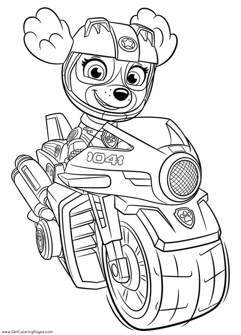 Paw Patrol Moto Pups Coloring Page Free Printable Coloring Pages