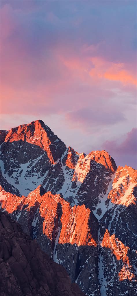 Apple Iphone Wallpaper Ar67 4k Sierra Apple Wallpaper Art Mountain Sunset