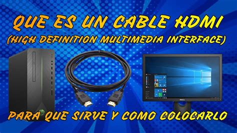 Que Es Un Cable Hdmi Para Que Sirve Un Cable Hdmi Como Conectar Un Cable Hdmi Youtube