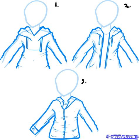 Draw A Hoodie Draw Hoodies Step By Step Drawing Sheets