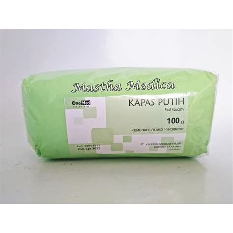 Jual Kapas Gulung Pembalut Luka 100 Gram Kapas Putih Onemed 100gr 100 G Shopee Indonesia