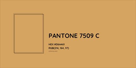 Pantone 7509 C Complementary Or Opposite Color Name And Code D6a461