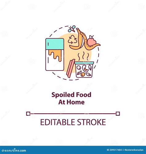 Spoiled Food At Home Concept Icon Stock Vector Illustration Of