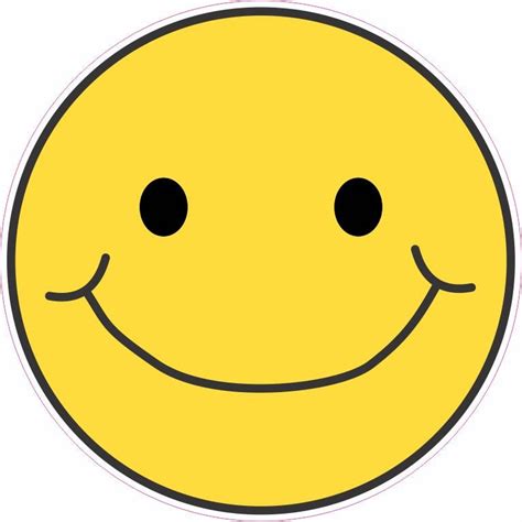 Smiley Face Vinyl Sticker Decal Full Color Car Laptop Etsy