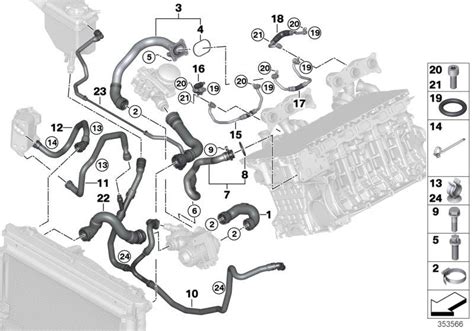 BMW 535xi Coolant Hose Cooling Hoses System 17127560968 BMW