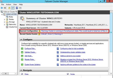 Force Start A Windows Server Failover Cluster Without A Quorum To Bring