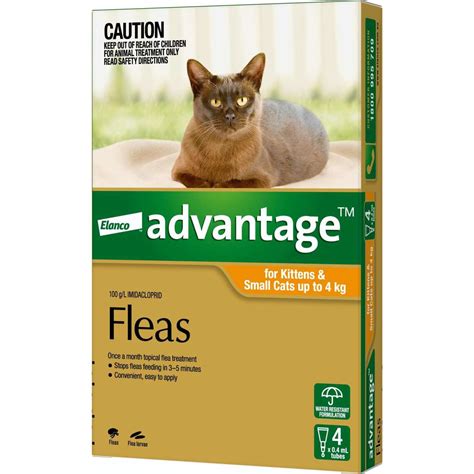 Advantage For Kitten And Small Cats Up To 4kg Orange 4pk Woolworths
