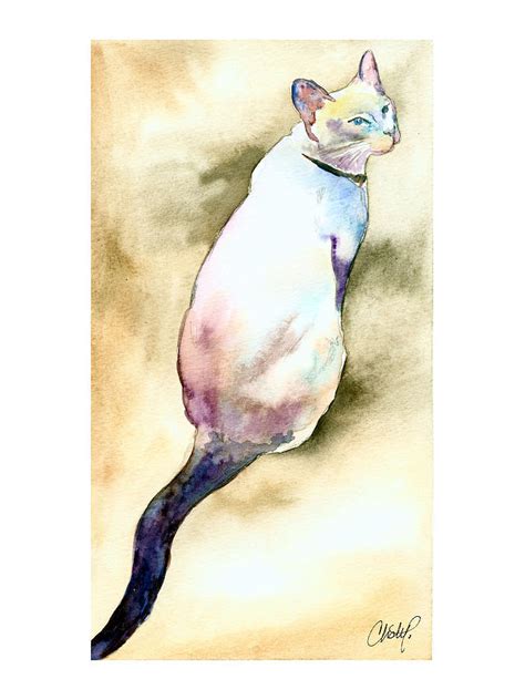 Lilac Point Siamese Cat Painting By Christy Freeman Stark