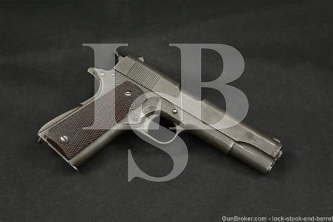 Wwii Us Colt Model 1911 A1 M1911a1 45 Acp Semi Auto Pistol Mfd 1942